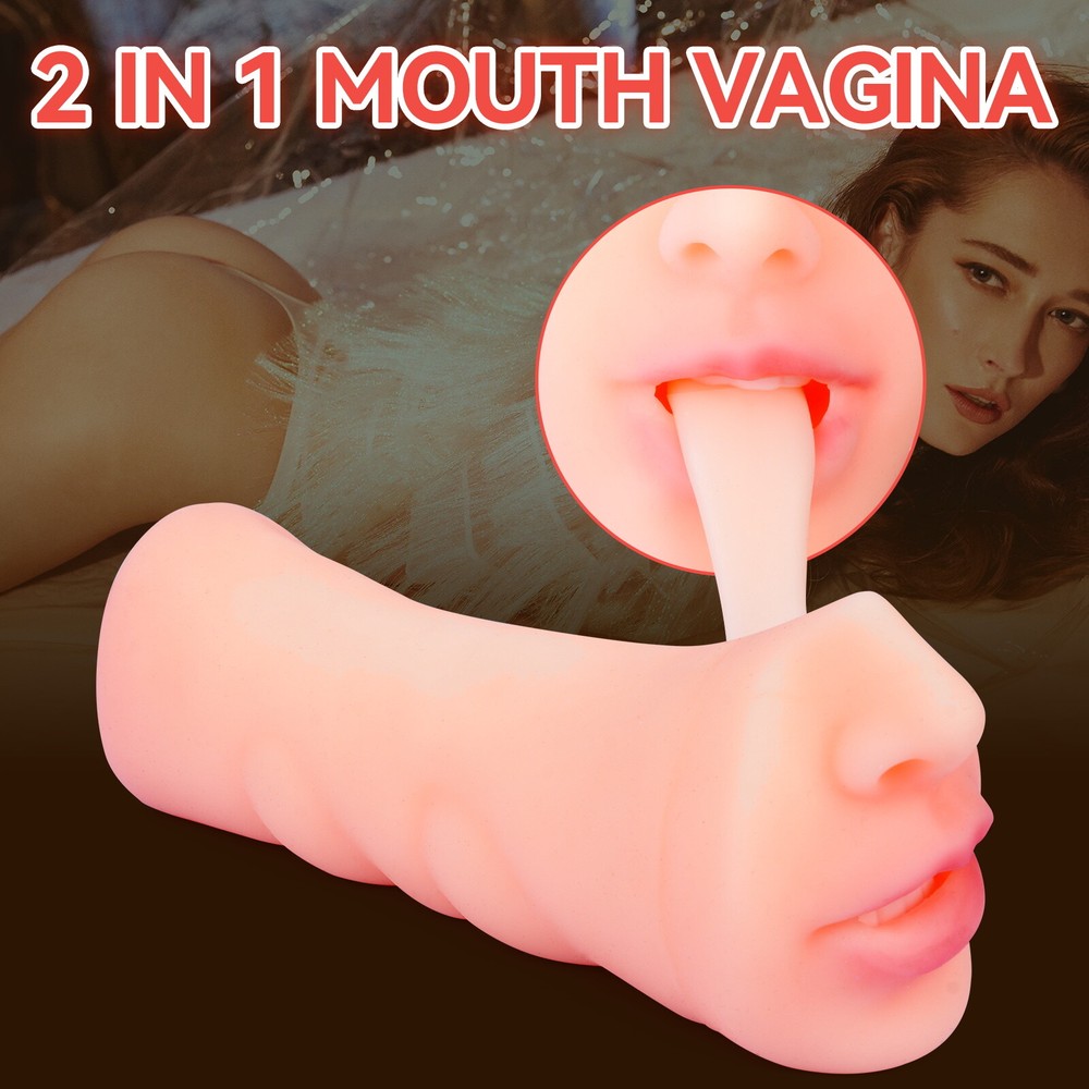 Realistic Male Masturbator with Oral Vaginal and Anal Stimulation
