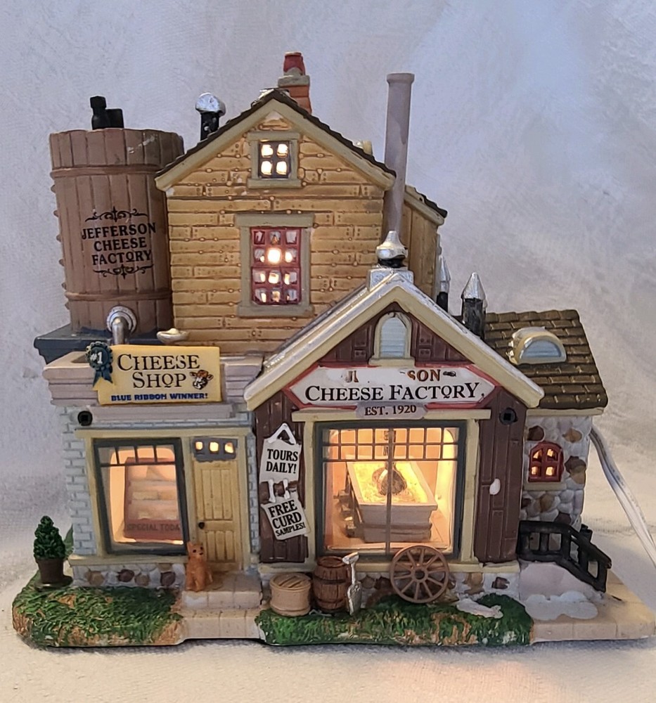 Vintage Lemax Lighted Cheese Factory Building 2011 15226 Retired TESTED!