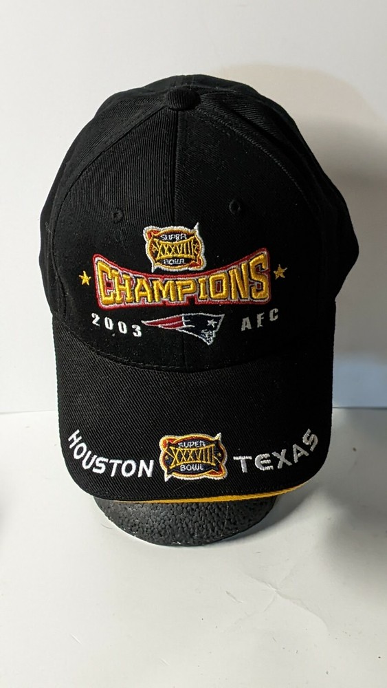 2003 New England Patriots AFC Champions Super Bowl XXXVIII Houston Texas Hat