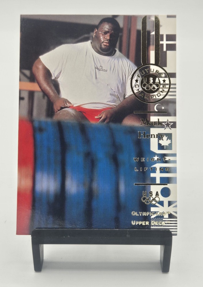Mark Henry 1996 Upper Deck Olympicards- Future Champions #104 Rookie WWE HOF