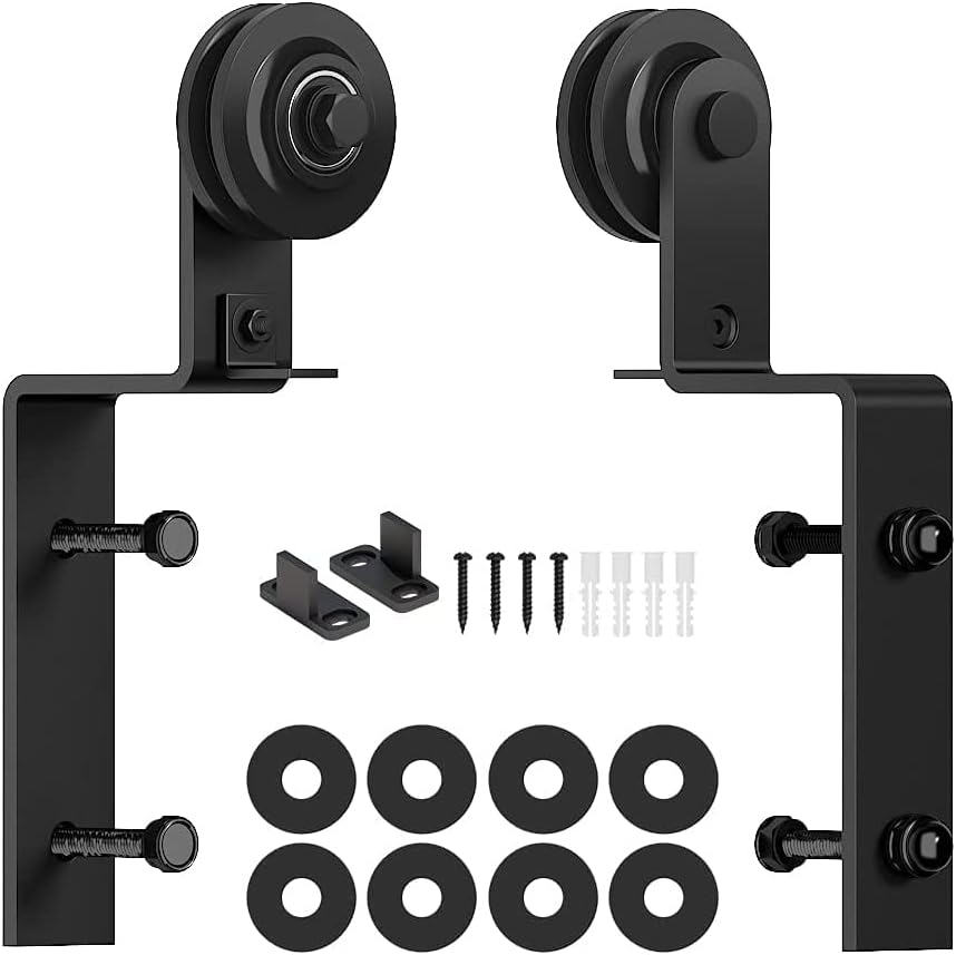 Heavy Duty Sliding Barn Door Hardware Single Track Bypass Double Door Kits Rolle