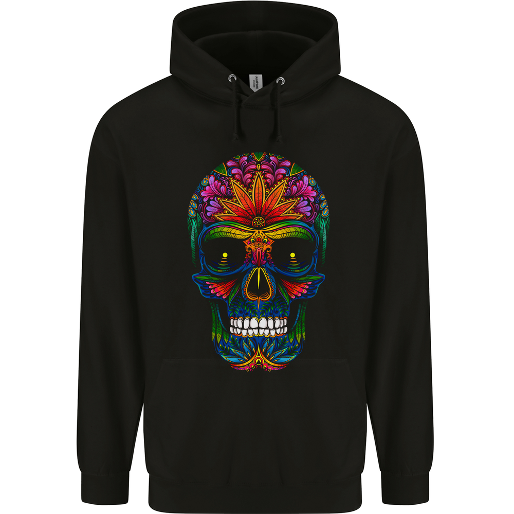 Sudadera con capucha A Day of the Dead Sugar Skull para hombre 80 % algodón