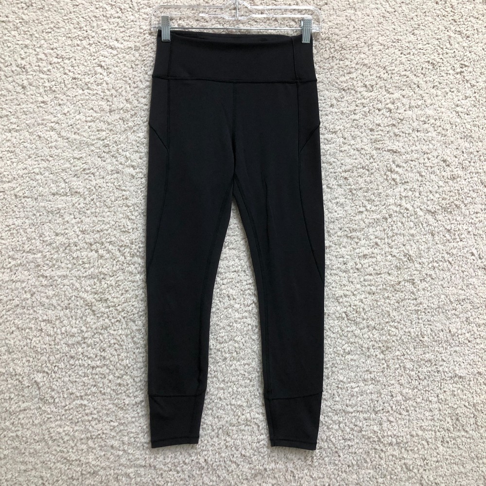 Lululemon Leggings 6 Adult Black In Movement Pull On Stretch Tight Yoga Womens