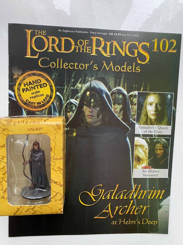 LORD OF THE RINGS COLLECTOR'S MODELS EAGLEMOSS ISSUE 102 GALADHRIM ARCHER FIGURE
