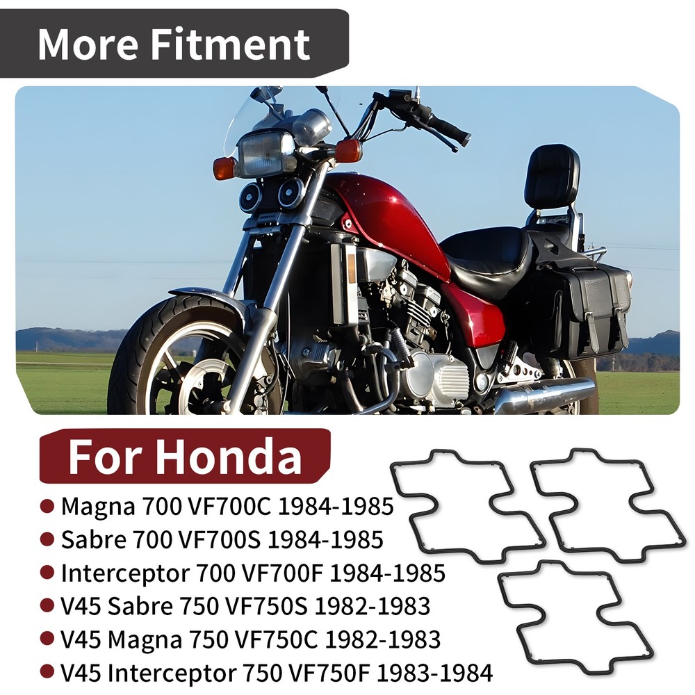 3 Pcs Valve Cover Gasket for Honda Magna Sabre Interceptor VF700 C/S/F 1984-1985