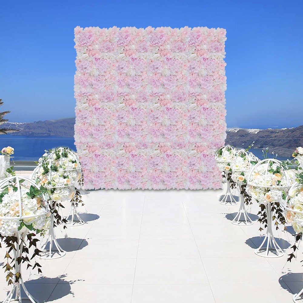 12 pcs Artificial Hydrangea Flower Wall Panel Party Garden Wedding Party Decor