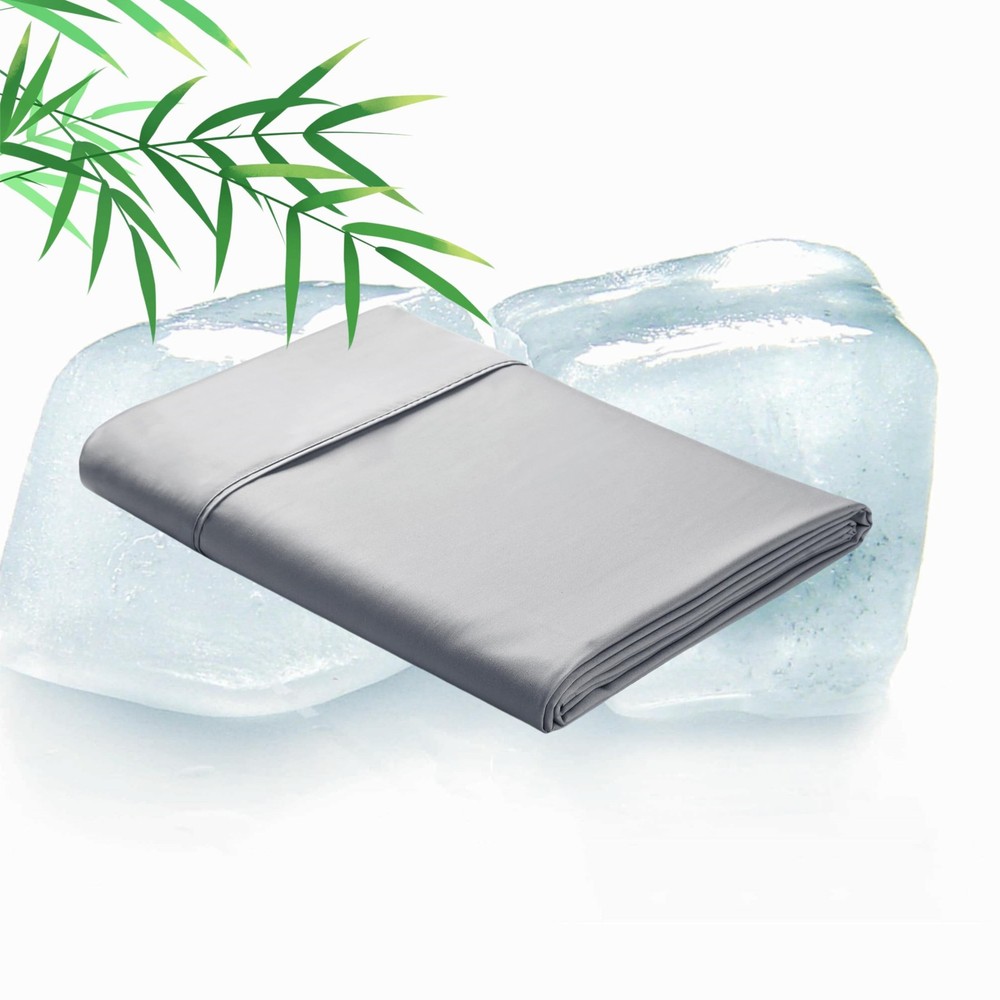 Bamboo Viscose 400 TC Sateen Queen Flat Sheet Only