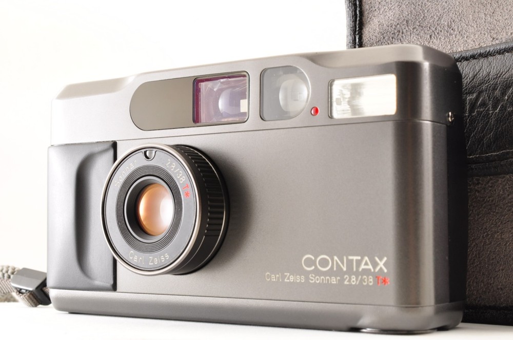 *Mint* Contax T2 Titan Black Point&Shoot 35mm Film Camera Data Back,Case #5525