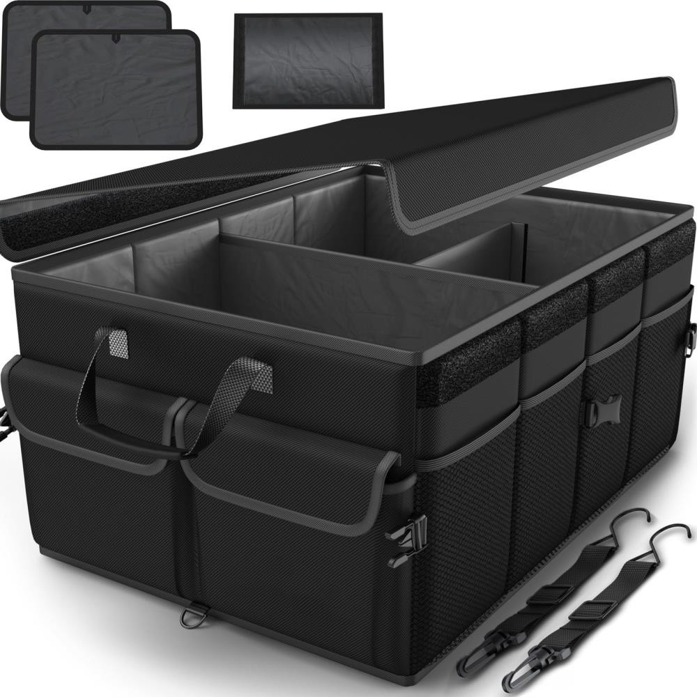Collapsible Multi-Compartment Car Trunk Organizer for SUVs Foldable Storage