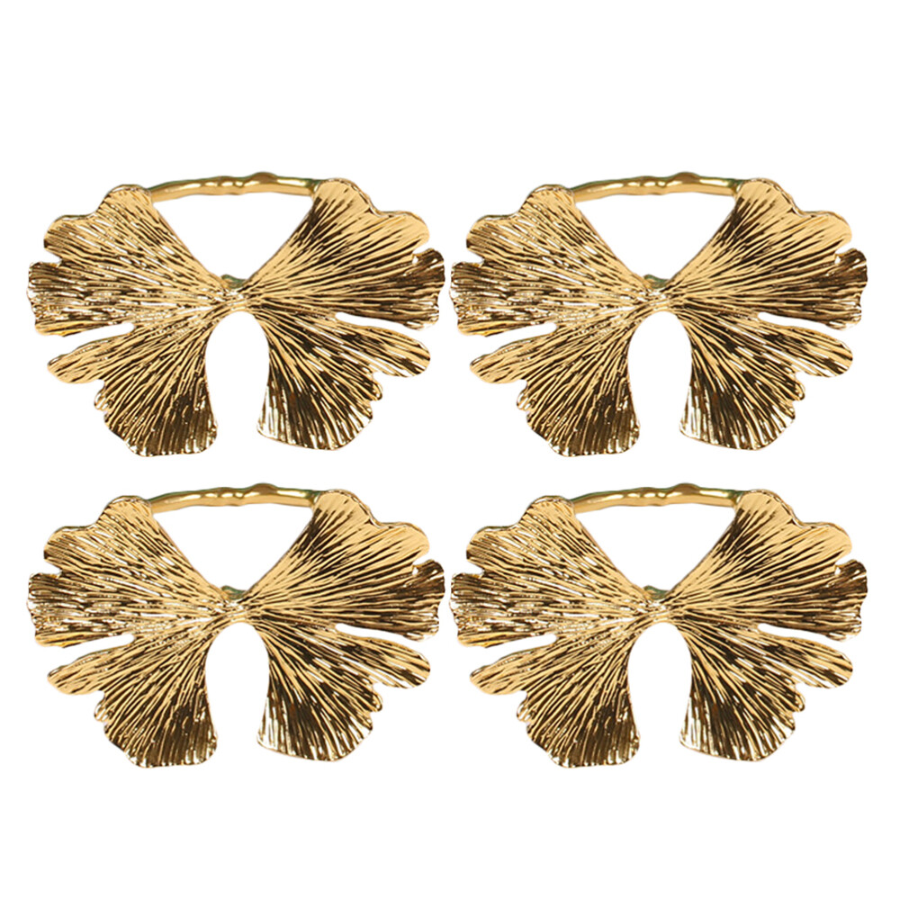 4pcs Napkin Rings Table Napkin Rings Napkin Buttons Banquet Napkin Buckle