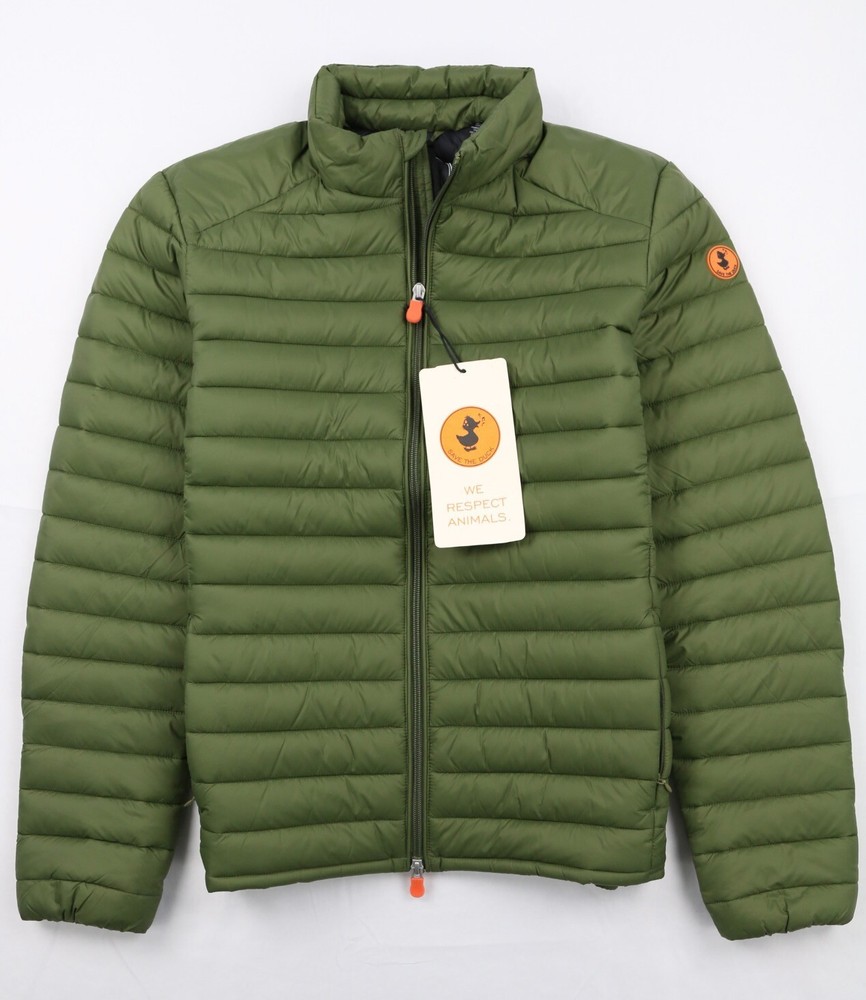 SAVE THE DUCK Alexander Quilted PLUMTECH Insulated Puffer Jacket for Men in Green Size M