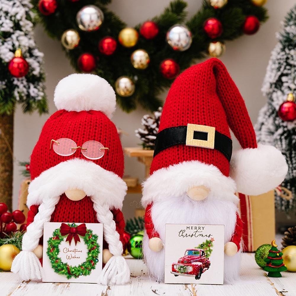 Christmas Faceless Doll Plush Doll Gnome Elf Ornament Decoration нε G7J8