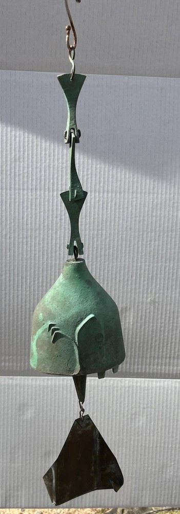 Paolo Soleri Cosanti Arcosanti Vintage Brutalist Cast Bronze Wind Chime Bell MCM