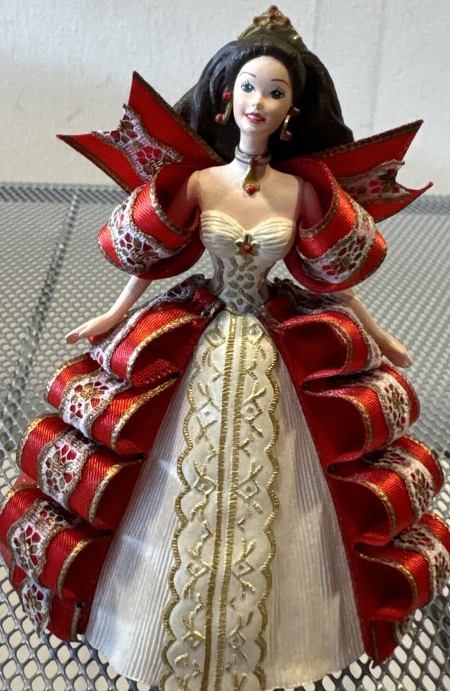 Hallmark Keepsake 1997 Holiday Barbie Series #5 Christmas Ornament Estate Sale-image