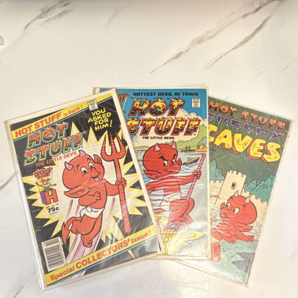 Harvey Comics Hot Stuff the Little Devil Comic Book Lot Issues 165, 170 Boarded