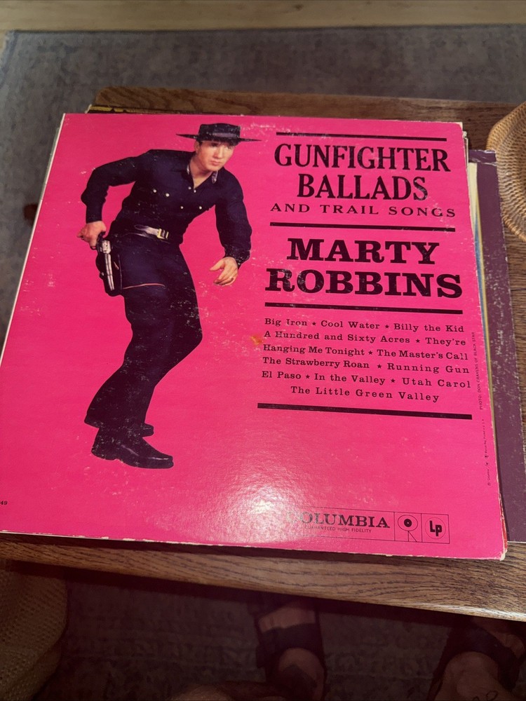 MARTY ROBBINS - GUNFIGHTER BALLADS 6-EYE LP VINYL ALBUM VG+ 1st press