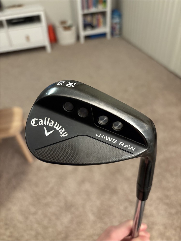 CALLAWAY JAWS RAW MATTE BLACK SAND WEDGE 56°-10° (BOUNCE) S GRIND STEEL