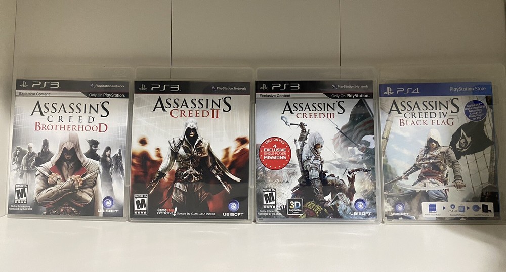 PS3 Assassin's Creed Bundle Lot 4 Games 1 2 3 Brotherhood & Revelations Complete