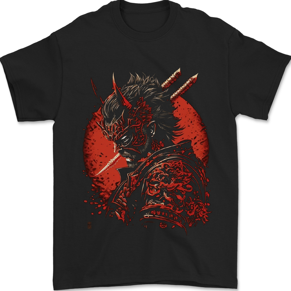 Bushido Samurai Devil Warrior Fantasy Mens T-Shirt 100% Cotton