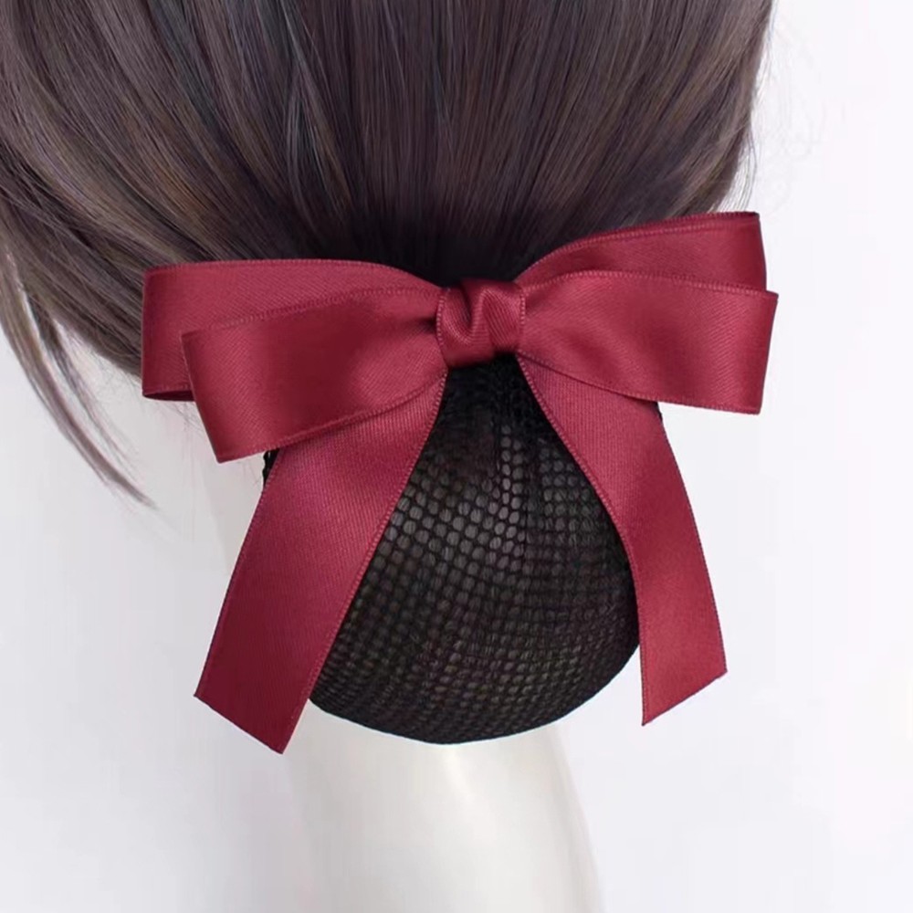 Women Hair Net Fishnet Decorative Pure Color Hair Snood Portable