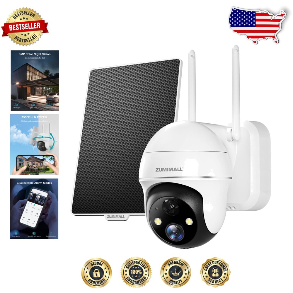 Upgrade Your Security with Solar-Powered 360° Wireless Camera for Real-Time Monitoring