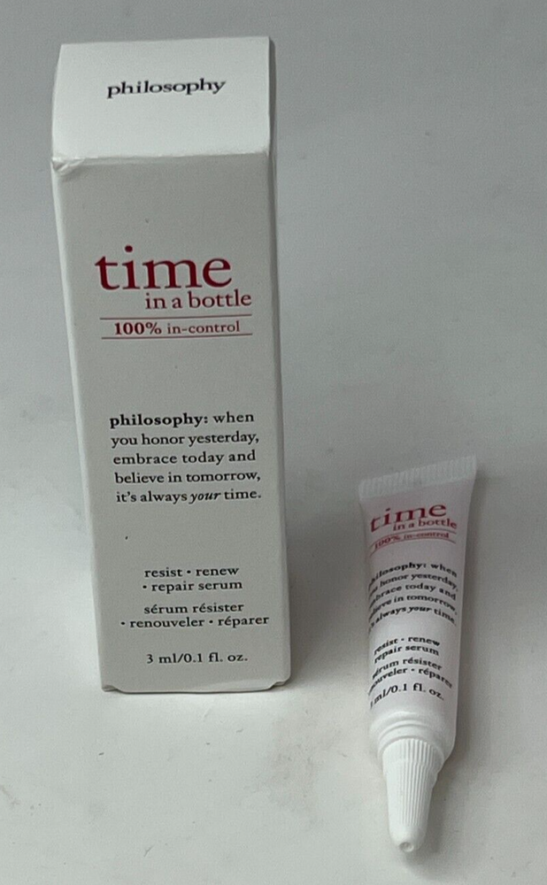 Philosophy Time in a Bottle Resist Renew Repair Serum 0.1oz. / 3 ml TRAVEL SIZE