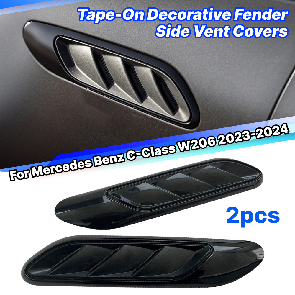 For Benz C-Class 2023-2024 Decorative Fender Side Vent Scoop Louver Trim Covers