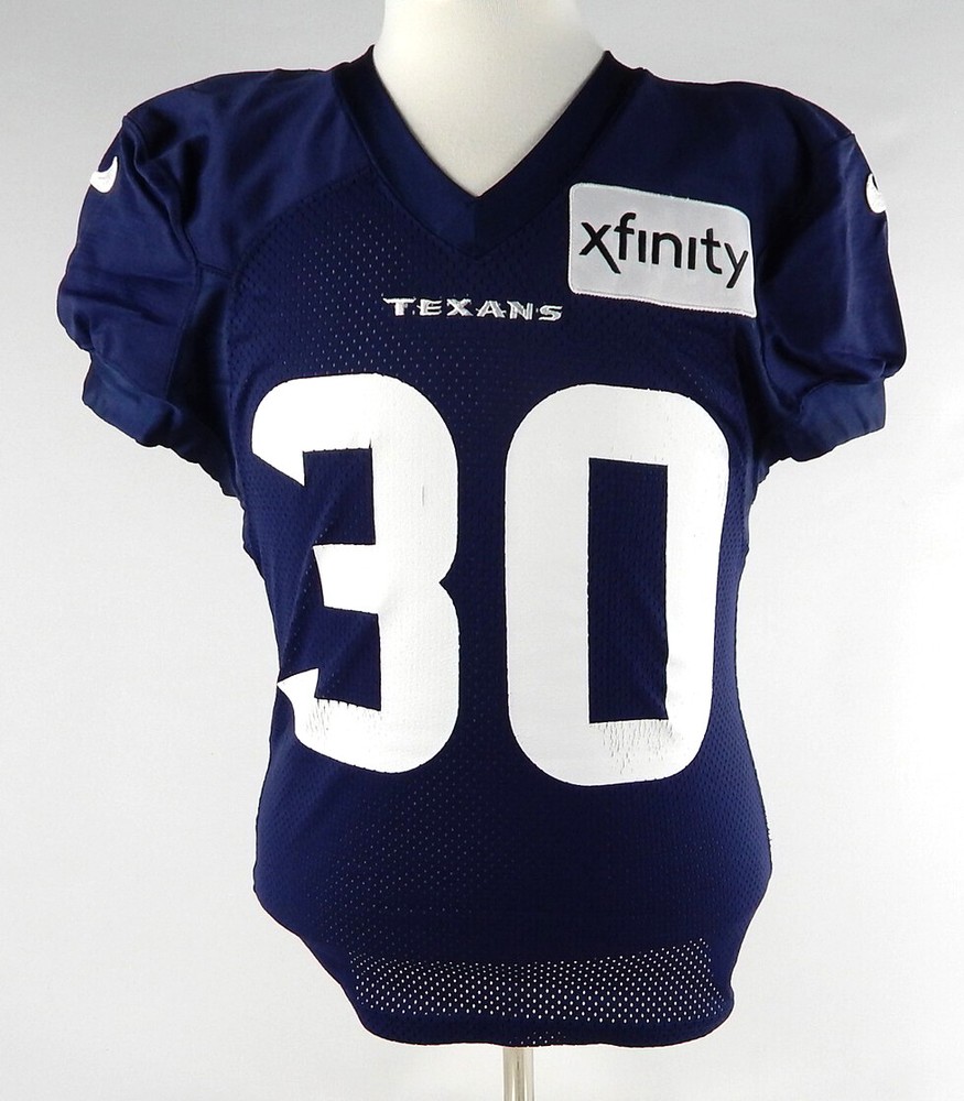 2023 Houston Texans Houston Carson #30 Game Used Navy Practice Jersey L 970