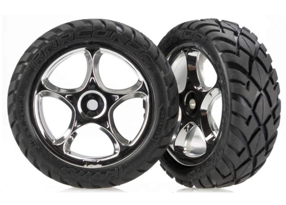 2479R Mounted Anaconda Tires on Tracer Front Wheels, Bandit