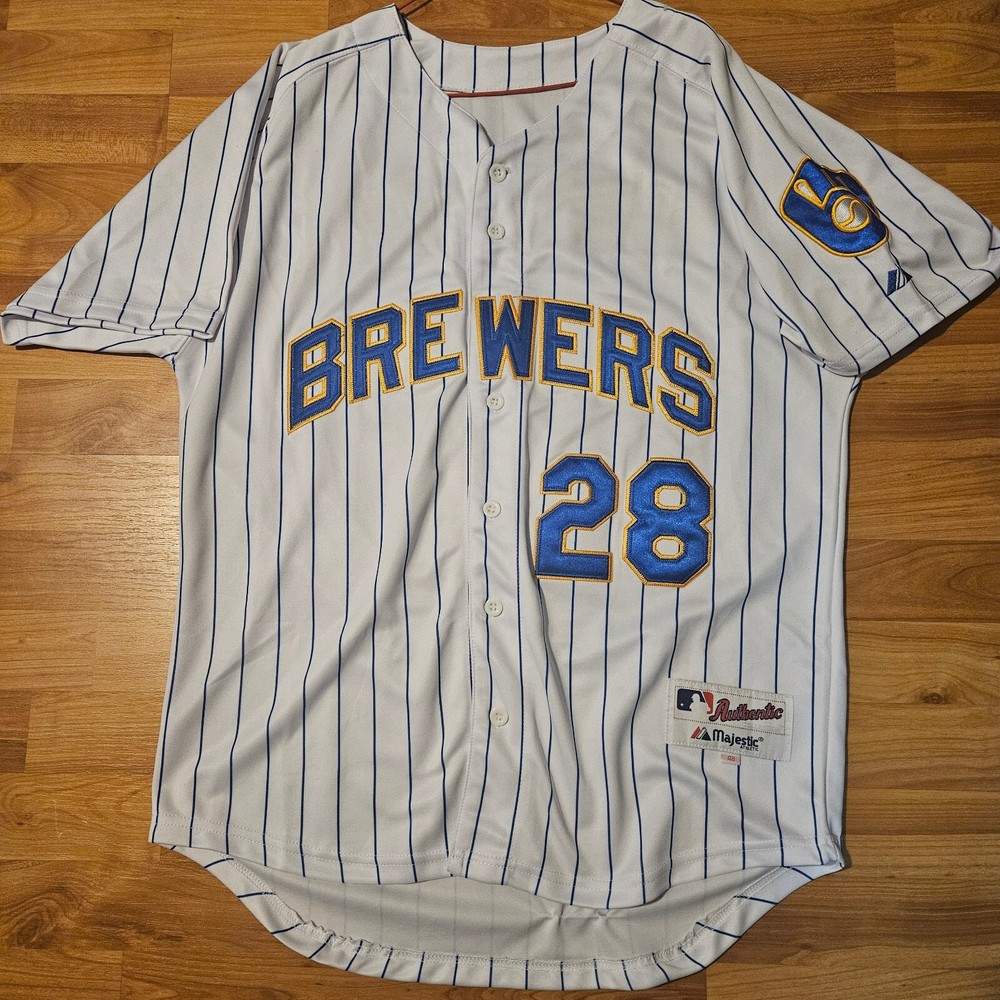 Milwaukee Brewers On The Field Majestic Fielder Jersey (Replica)