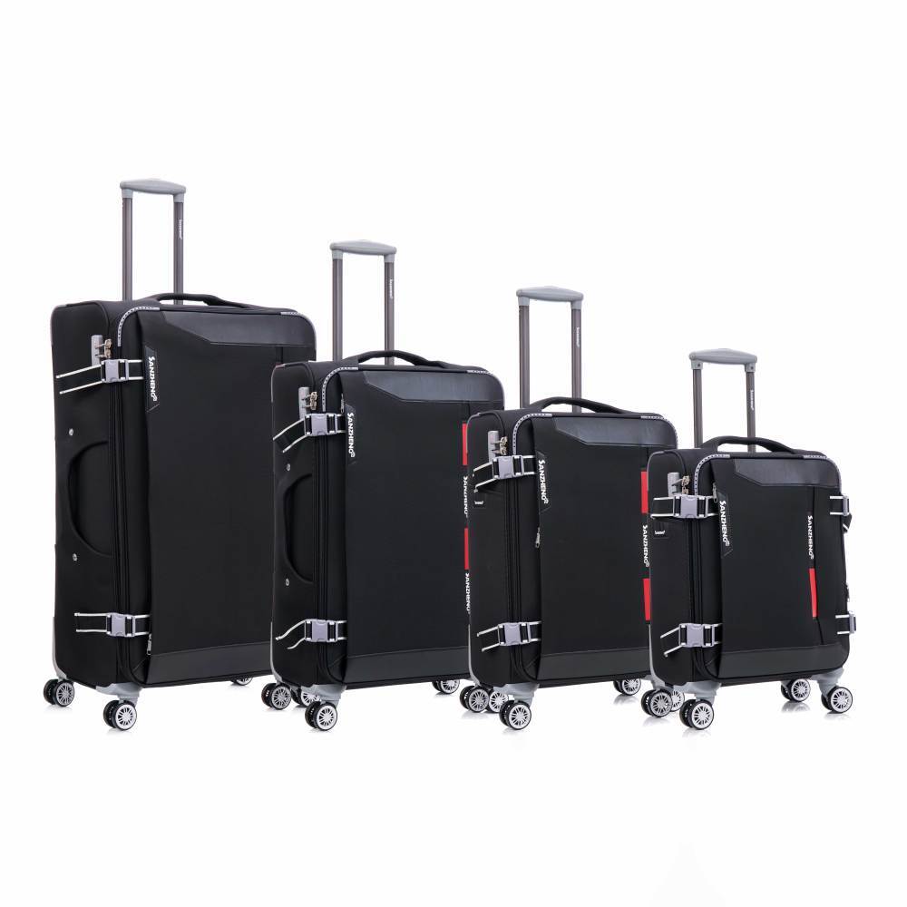 4 Piece Softside Upright Luggage Set Lightweight 20