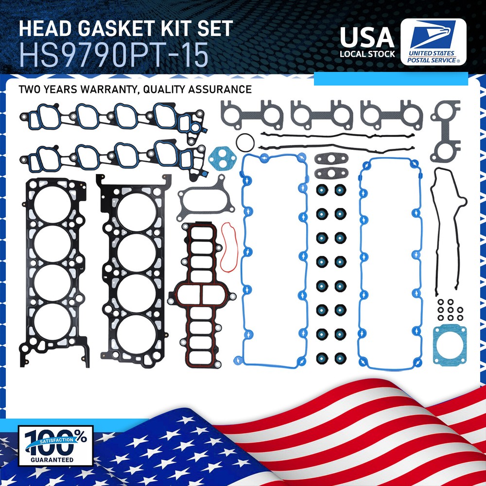 Full Gasket Set for 2000-02 Ford E-250 Econoline 5.4L HS9790PT-15 OE Quality-image