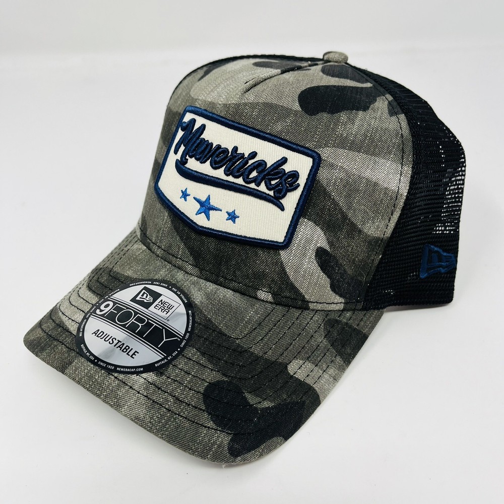 New Era 9FORTY NBA Dallas Mavericks Camo Patch Mens Snapback Adjustable Hat Cap