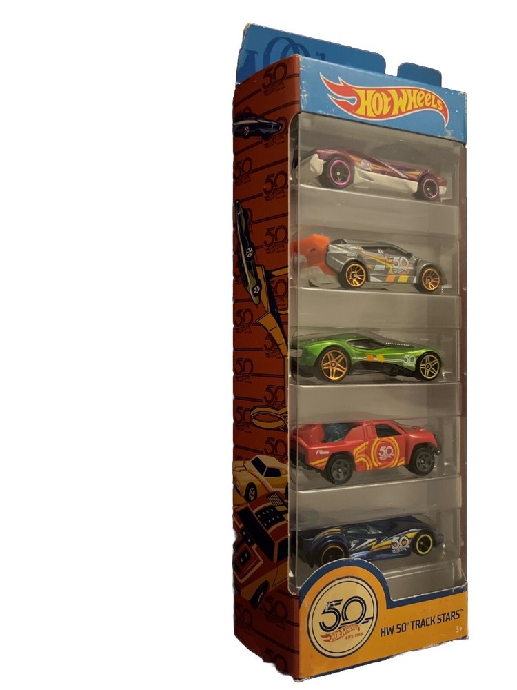Hot Wheels HW 50th Track Stars 5 pack Gift set Rare