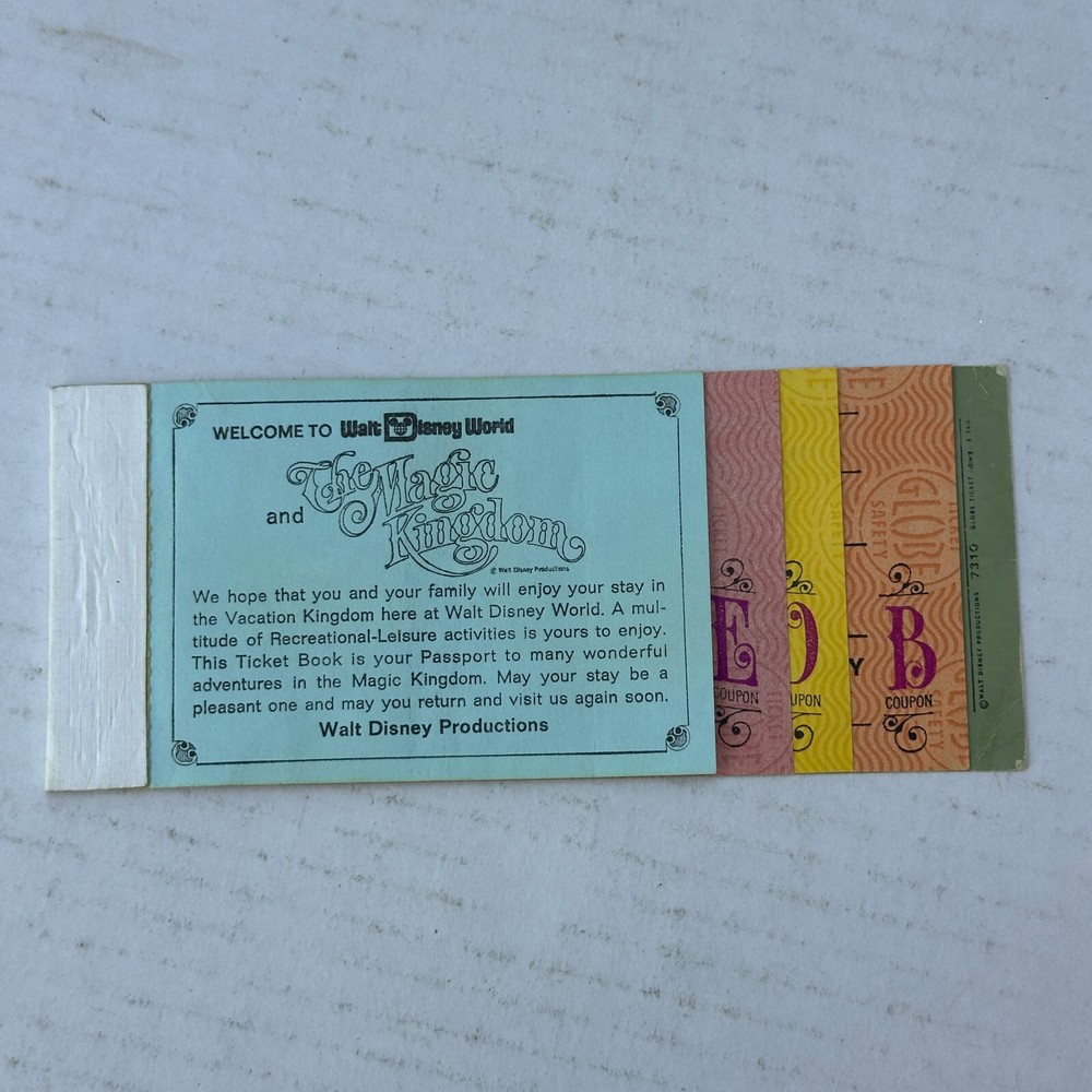 Vintage Magic Kingdom Coupon Book with BDE Remain Disney World-image