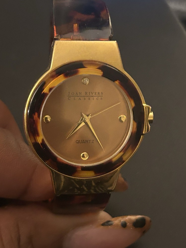 Joan Rivers Classics Collection Tortoise Shell Cuff Women’s Watch