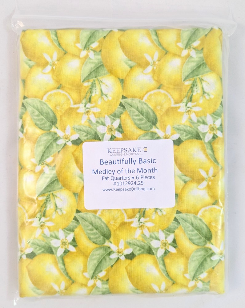 Fresh Picked Lemons Keepsake Medley Fabric Bundle - 6 Fat Quarters