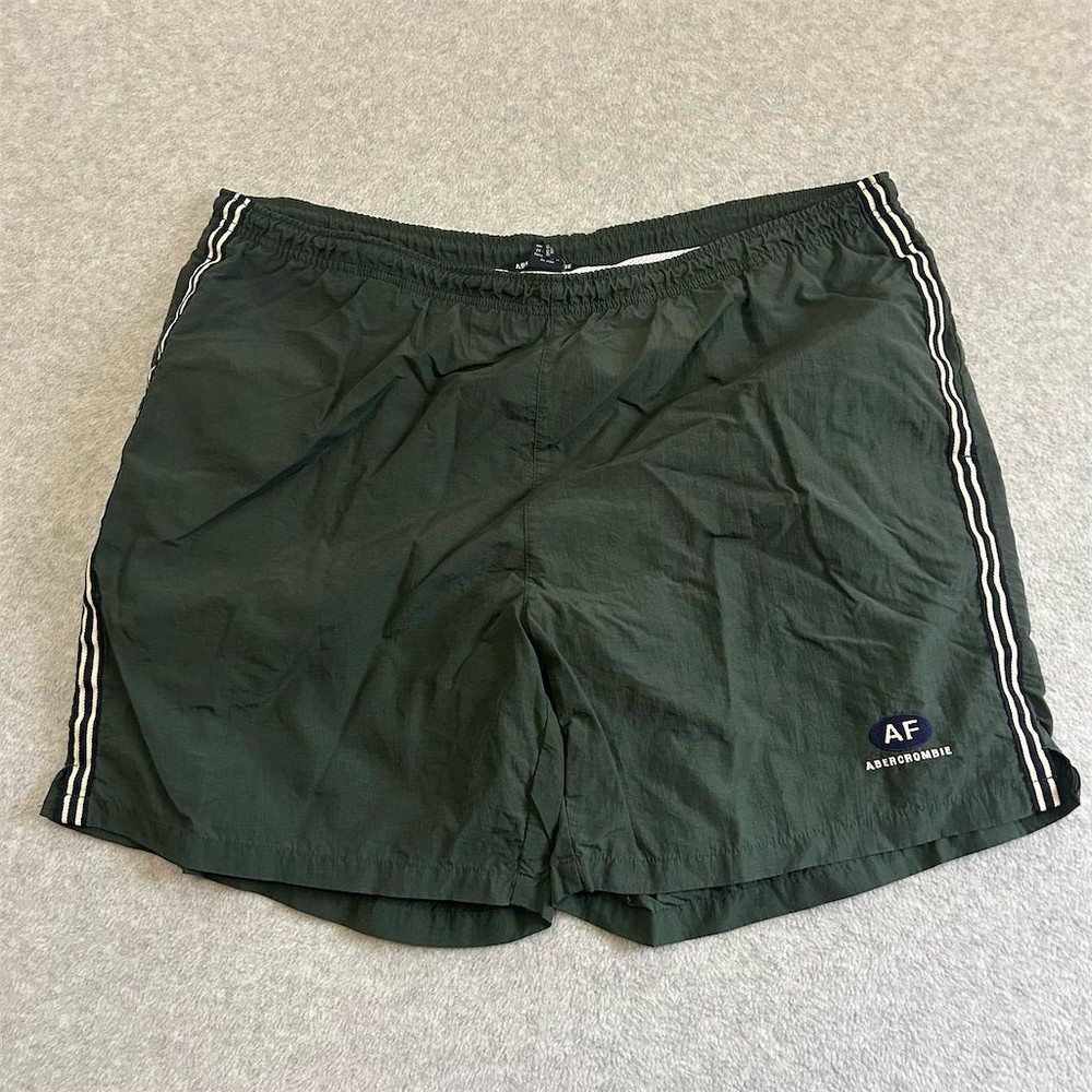 Abercrombie & Fitch Shorts Men's Large Green Vintage Board Shorts Y2K Style