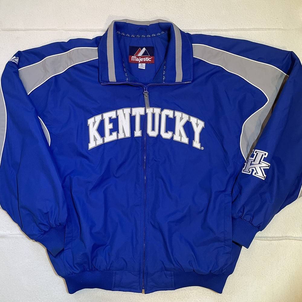 Vintage Kentucky Wildcats Lined Jacket Full Zip University UK Mens Size XL Retro