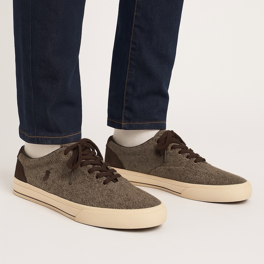 Polo Ralph Lauren Vaughn Wool Tweed Sneakers - Men’s 10D