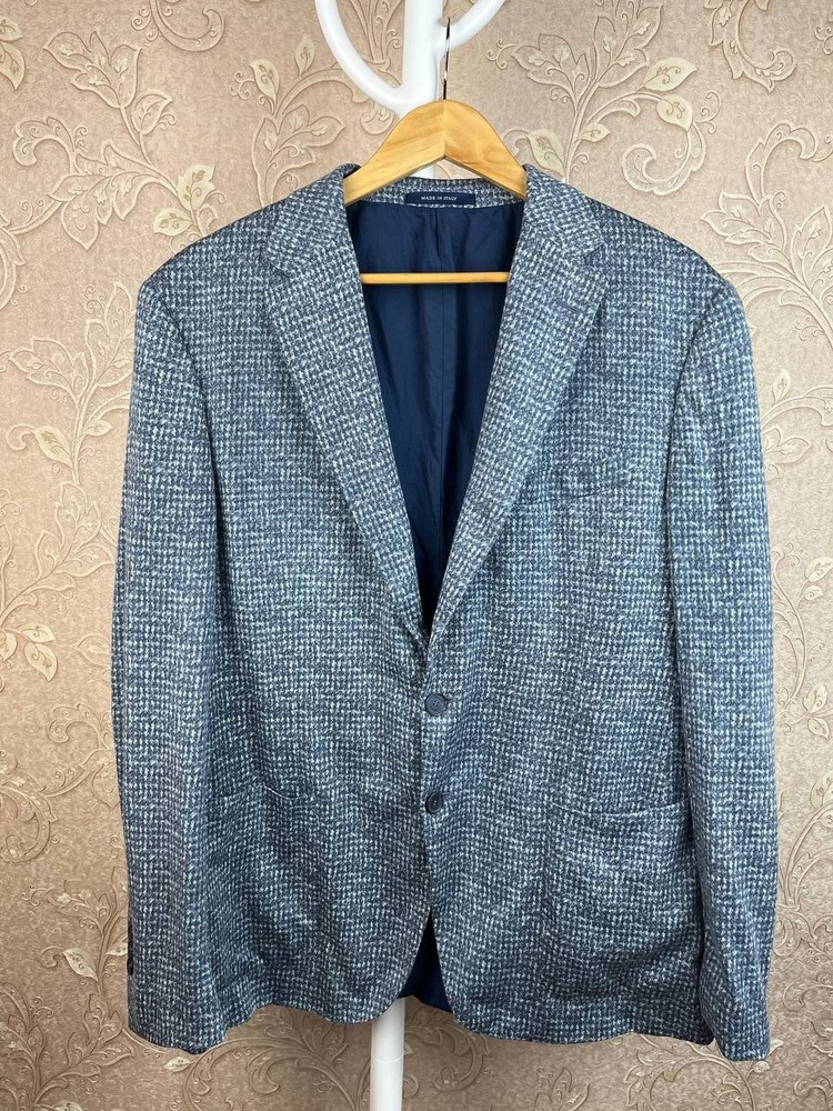 Boggi Milano Wool \ Polyamide Blazer Jacket Blue Men's size 54