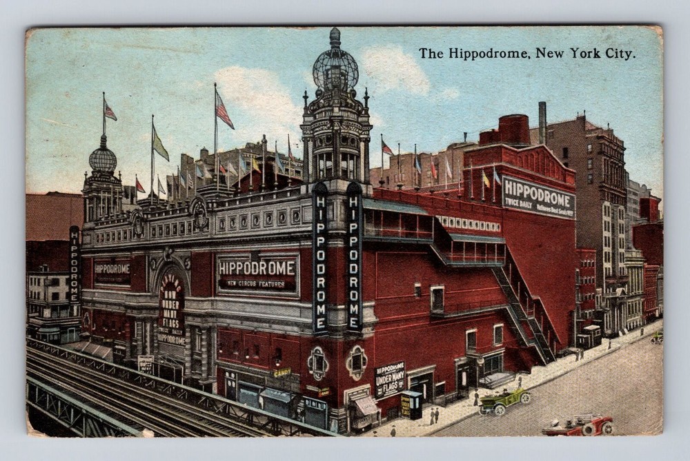New York City NY- The Hippodrome, Antique, Vintage c1914 Souvenir Postcard