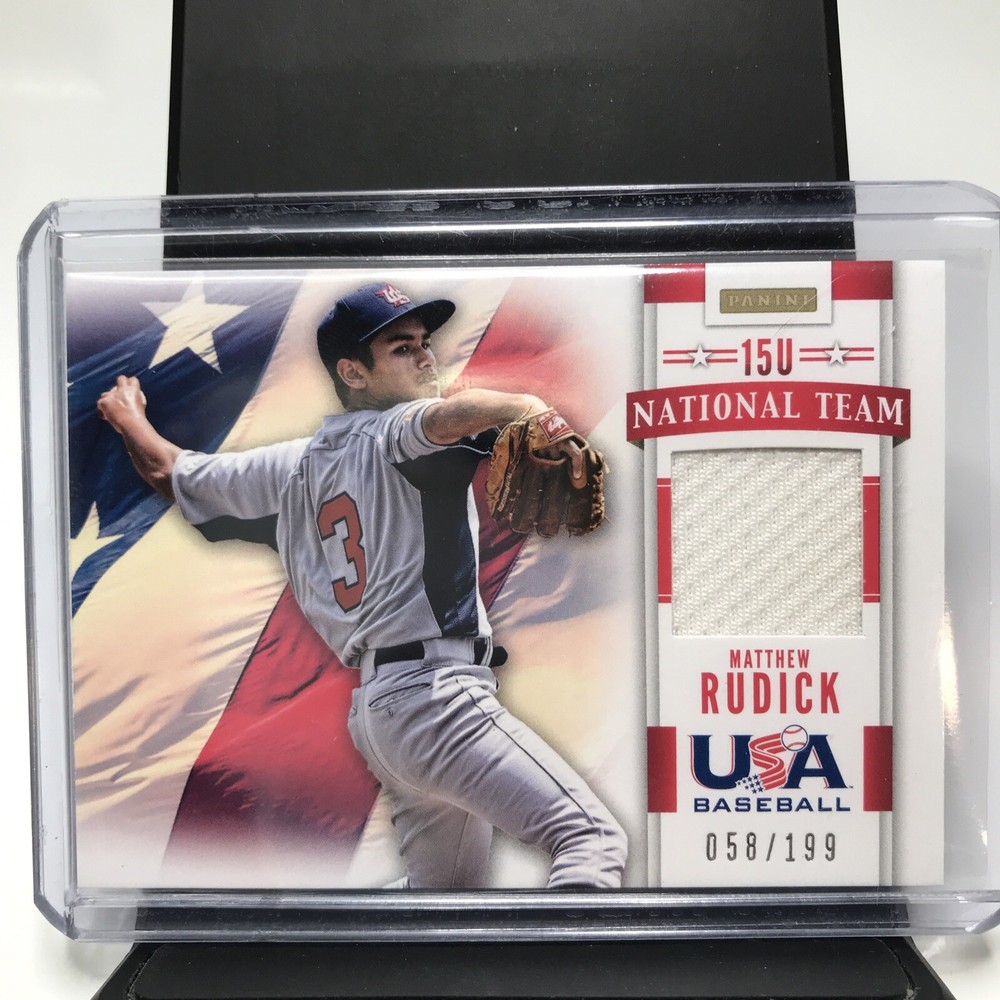 MATTHEW RUDICK SP PATCH /199 - 2013 USA 15U National Team Jerseys #15 Mets