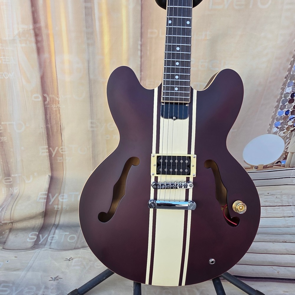 US Half Hollow 335 Electric Guitar with H Pickup and Rosewood Fingerboard