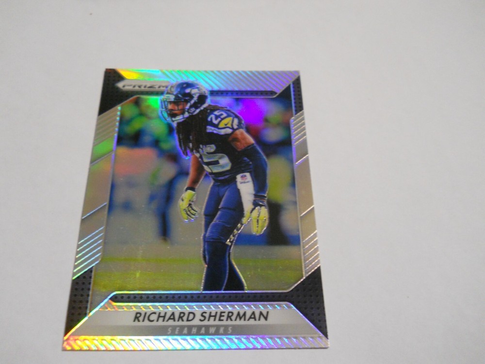 RICHARD SHERMAN SILVER PRIZM SEATTLE SEAHAWKS 2016 PANINI PRIZM