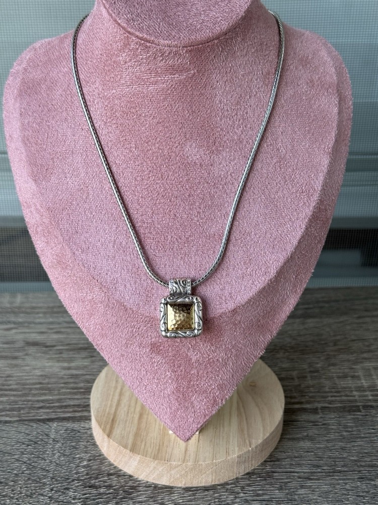 Brighton Regina Silver Gold Pendant Necklace