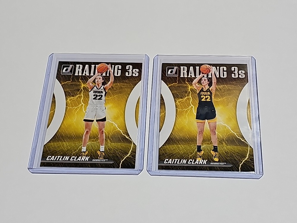 💎 Set Of 2 2024 CAITLIN CLARK Panini Raining 3's Collection Cards#R1 & R2