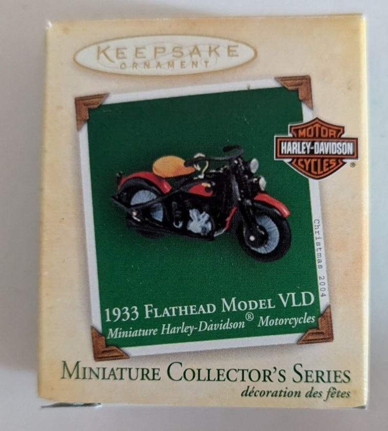 2004 Hallmark Miniatures 1933 Harley Davidson Flathead VLD Die Cast  New in box