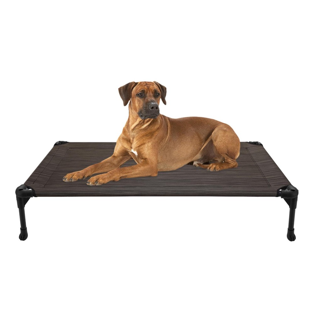 Veehoo 42-Inch Elevated Cooling Dog Bed with Non-Slip Feet for Indoor Outdoor Use  