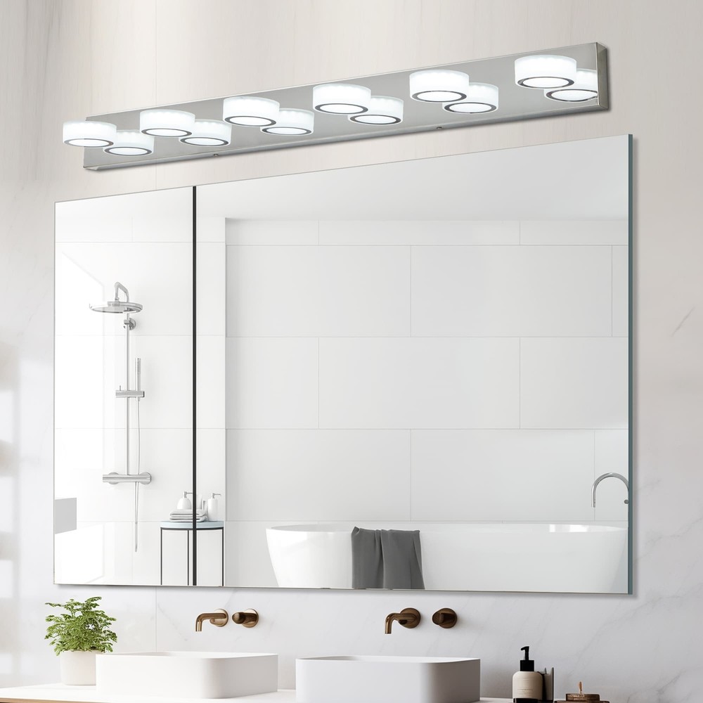 LED Modern Chrome 6-Light Vanity Lights Fixtures Over Mirror